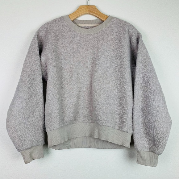 Everlane Tops - Everlane Renew Oatmeal Fleece Sherpa Pullover